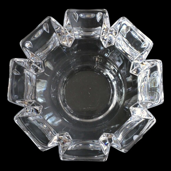 ORREFORS CORONA Sweden Lead Crystal 4" Bowl 4384/31 -Signed DISCONTINUED - Picture 4 of 6